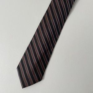 Calvin Klein Silk Tie - Brown & Charcoal